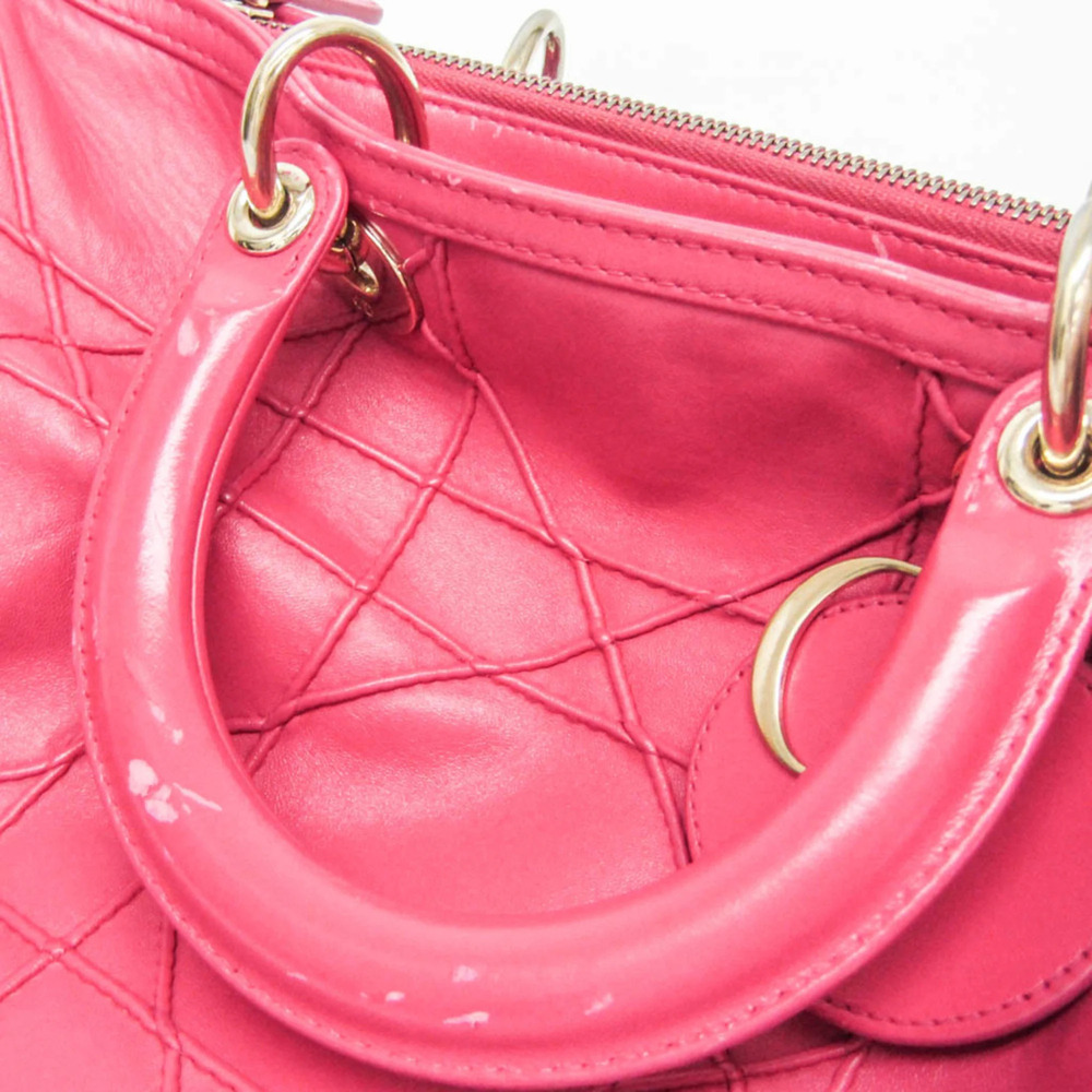 CHRISTIAN DIOR Pink Leather Shoulder Bag - Picture 11 of 16